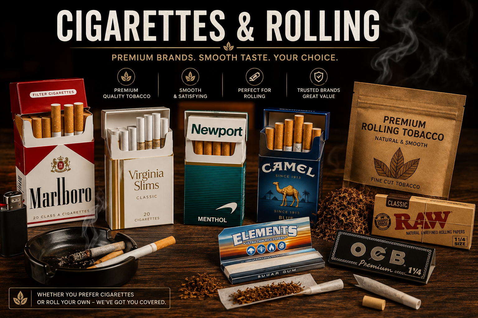 Cigarettes and rolling supplies